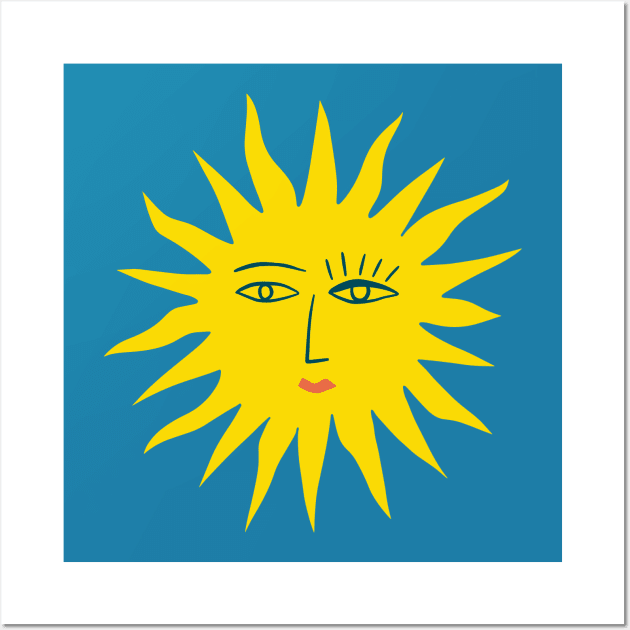 Sun Face Wall Art by JunkyDotCom